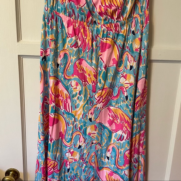Lilly Pulitzer flamingo 🦩 Marlisa maxi dress in peel and eat - Picture 9 of 14